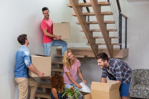 Secure furniture storage unit in Gantshill with neatly arranged home furnishings