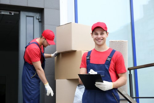 Careful packing of household items for a Gantshill relocation