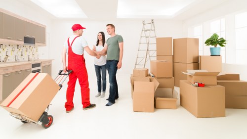 Staff preparing for an office relocation in Gantshill