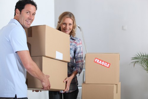 Packed boxes and seasonal items for student storage in Gantshill
